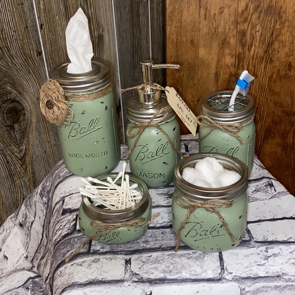 Accents Farmhouse Mason Jar Bathroom 5pc Set Poshmark